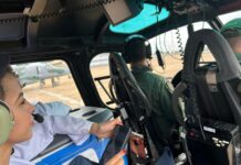 Helicóptero do DETRAN realiza mais um voo pela vida ao transportar um coração na capital federal O órgão veio de Uberlândia (MG) até Brasília em uma aeronave da Força Aérea Brasileira (FAB) - (crédito: Detran-DF/Divulgação)
