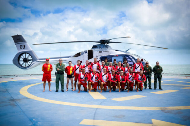 A Coordenadoria Integrada de Opera&ccedil;&otilde;es A&eacute;reas (CIOPAER) participou do treinamento com o helic&oacute;ptero Airbus H135.