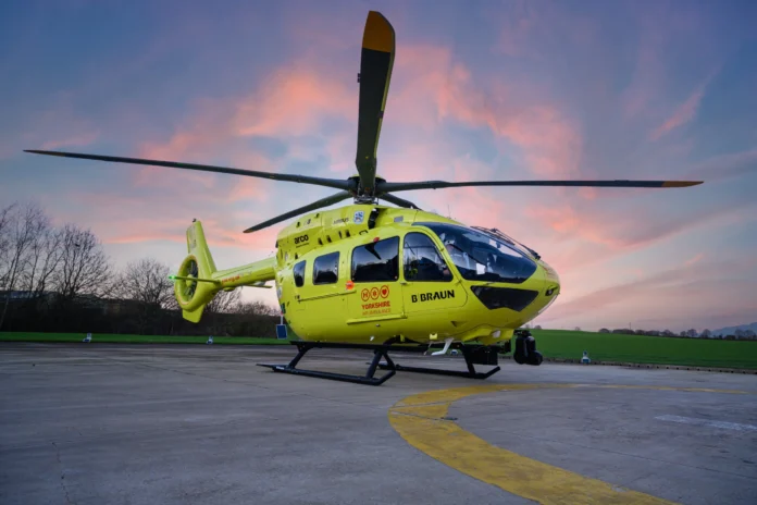 Yorkshire Air Ambulance amplia operações com a chegada do moderno helicóptero H145. Foto: Divulgação