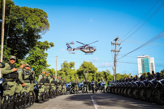 Governo de Pernambuco investe R$ 49,3 milhões em segurança pública com novos veículos e primeiro helicóptero biturbina. Foto: Janaina Pepeu/ Secom
