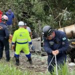 Helicóptero do SAMU Campos Gerais é acionado para resgatar vítima presa às ferragens em acidente na BR-373. Foto: Divulgação
