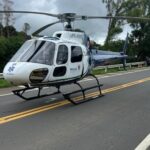 Helicóptero do SAMU Campos Gerais é acionado para resgatar vítima presa às ferragens em acidente na BR-373. Foto: Divulgação