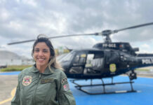 Conheça a primeira mulher a pilotar o helicóptero da Polícia Civil de São Paulo