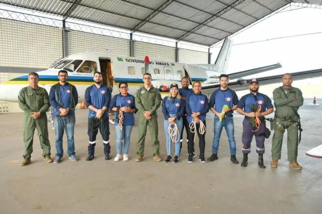 Equipe do Samu inicia treinamento para atender regiões isoladas nas ações de resgate do GTA.