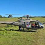 Resgate aéreo salva canoísta após queda de 10 metros na Garganta do Diabo, em Lages. Foto: Divulgação