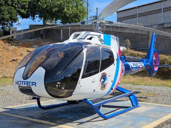 NOTAER recebe nova sede e aeronave Airbus H130 para ampliar operações no Espírito Santo. Foto: Divulgação.