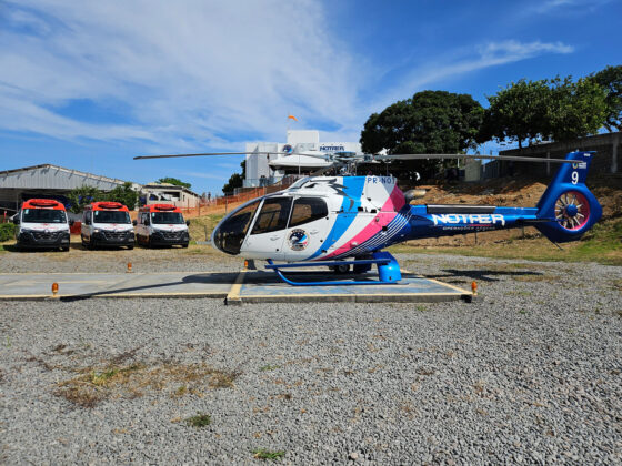 NOTAER recebe nova sede e aeronave Airbus H130 para ampliar operações no Espírito Santo. Foto: Divulgação.