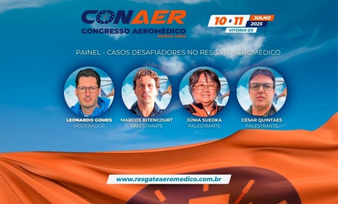 Casos desafiadores no resgate aeromédico será tema de painel no CONAER