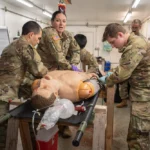 Médicos de combate da Guarda Nacional dos EUA testam entrega de suprimentos por drones