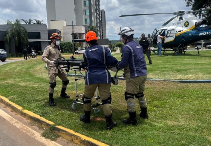 Bombeiros e CIOPAER resgatam trabalhador com politraumatismo em Boa Esperança do Norte, MT