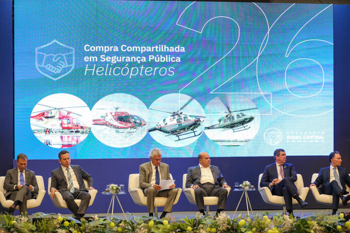 Consócio Brasil Central lança edital para compra bilionária de 26 helicópteros para a segurança pública.