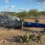 Helicóptero da polícia sofre acidente durante as buscas por adolescente sequestrada em Santa Maria da Boa Vista, PE