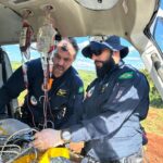Trabalhador rural é socorrido em estado grave após trator passar por cima dele durante horário de descanso no PR.