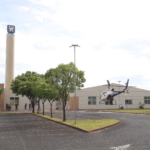 Helicóptero Pégasus realiza primeiro resgate médico em Uberlândia. Foto: Danilo Henriques/ Secretaria de Comunicação – PMU