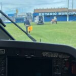 Núcleo de Operações Aéreas da PRF realiza três operações aeromédicas na Região Metropolitana de Curitiba. Foto: PRF.