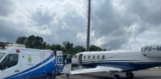 UTI aérea transfere bebê de quatro meses com anemia hemolítica do Amazonas para o Hospital de Amor, em Barretos