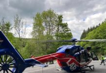 Pás do rotor principal de helicóptero de resgate colide com galhos de árvores durante decolagem em Luxemburgo