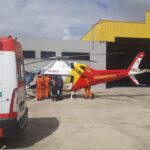 Menino em estado grave foi transportado em aeronave do DEA para hospital em Recife.  Ascom DEA;