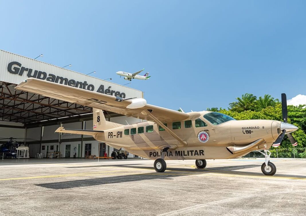 Guardião 08 do Grupamento Aéreo da Polícia Militar da Bahia.