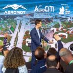 Aeromot lança Pedra Fundamental do AeroCITI; anuncia avião movido a etanol e oferece o Diamond DA 62 MPP para Defesa. Foto: Roberto Caiafa.