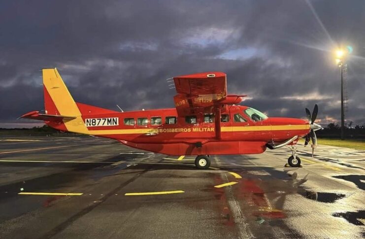 Novo avião do Corpo de Bombeiros Militar do Acre chega ao Brasil Novo avião do Corpo de Bombeiros Militar do Acre chega ao Brasil