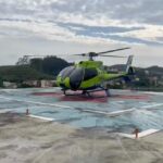 Saúde 02 pousa na Serra das Araras para embarcar equipe de médica presa no trânsito e garante transplante. Foto: SOAER.