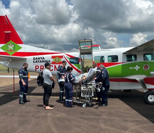 Serviço aeromédico de Joaçaba atinge 300 missões e se consolida como referência no Meio-Oeste catarinense