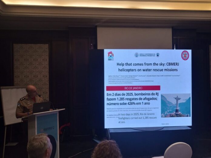 Equipe brasileira apresenta estudos de aviação no World Conference on Drowning Prevention 2025, no Egito