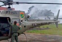 Helicóptero da PM de Santa Catarina registra pane após decolar para missão aeromédica em Lages