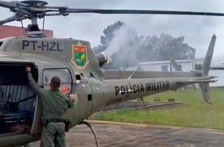 Helicóptero da PM de Santa Catarina registra pane após decolar para missão aeromédica em Lages