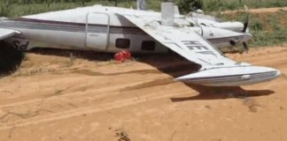 Ambulância aérea sofre acidente durante o pouso em pista de terra em Nova Bandeirantes, MT