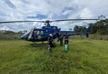 No 20º resgate aeromédico em 2026, CIOPAER e SAMU atendem criança da Aldeia Coco-Açu em Feijó, Acre Equipes do Ciopaer e Samu na Aldeia Coco-Açu em missão de resgate. Foto: cedida
