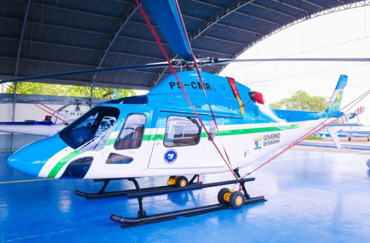 Em ação inédita, governador de Roraima destina helicóptero da governadoria para atender à saúde e à segurança pública