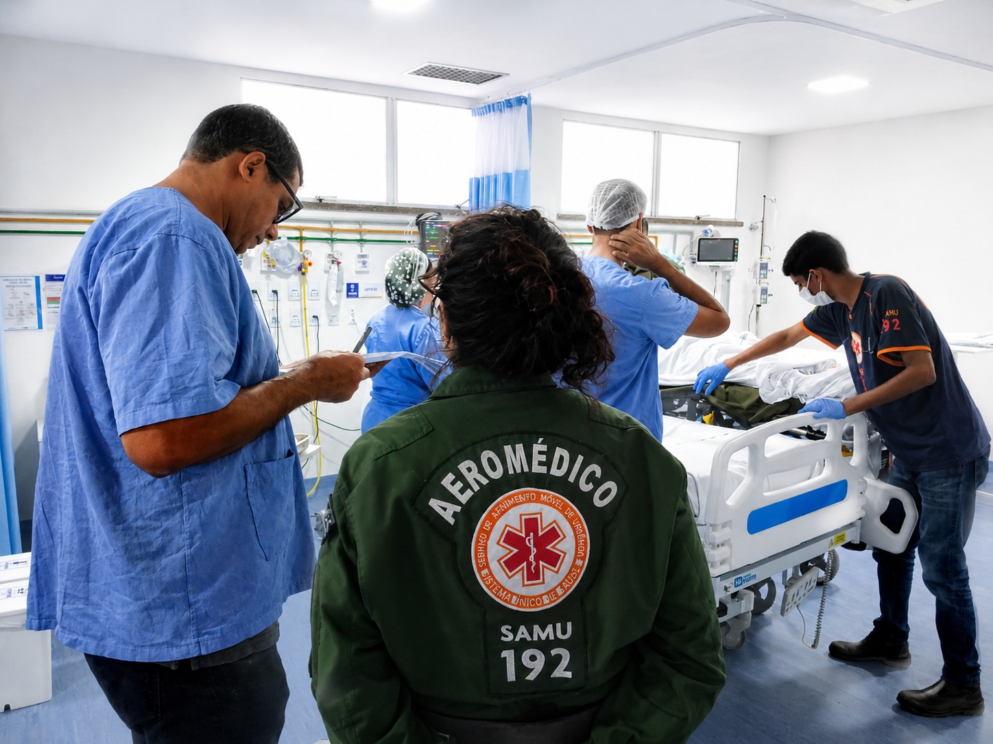 Com a nova aeronave H130, serviço aeromédico de Sergipe assegurou toda a assistência prestada à paciente. Foto: Governo Sergipe.