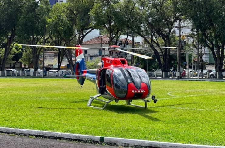 GTA de Pernambuco recebe helicóptero Airbus H130 e avião Cessna Grand Caravan Pernambuco recebe helicóptero Airbus H-130 para atuação na segurança pública (Foto: Divulgação/SDS-PE)