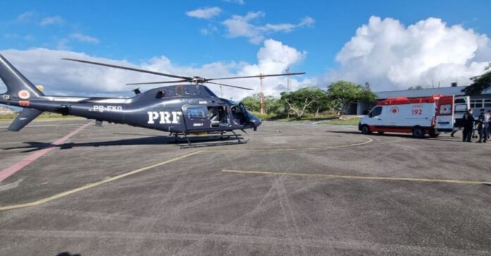 PRF e SAMU Recife realizam 100⁰ atendimento aeromédico em Pernambuco no ano de 2026