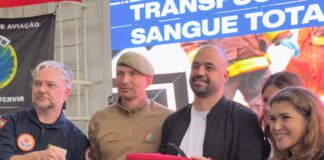 Santa Catarina amplia Programa Sangue Total para Lages e agiliza transfusões em atendimentos aeromédicos Estado amplia Sangue Total para Lages e agiliza transfusões em emergências. Fotos: Marcos Heitor.